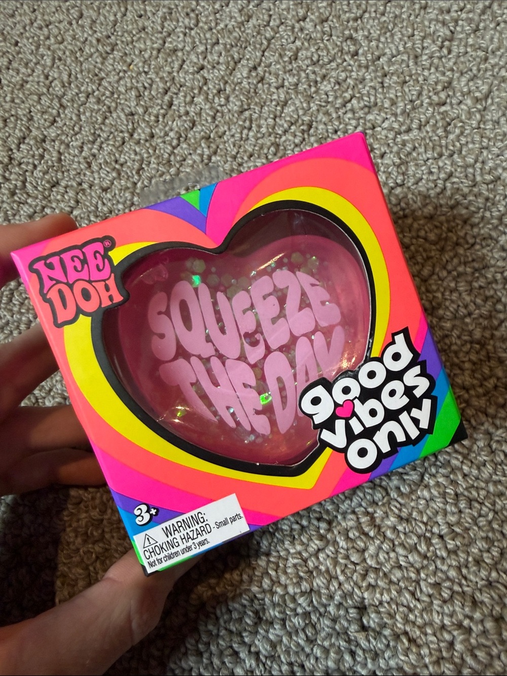 Needoh Squeeze The Day Heart- Pink RARE